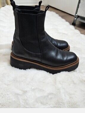 Sam Edelman Black Leather Combat Boots